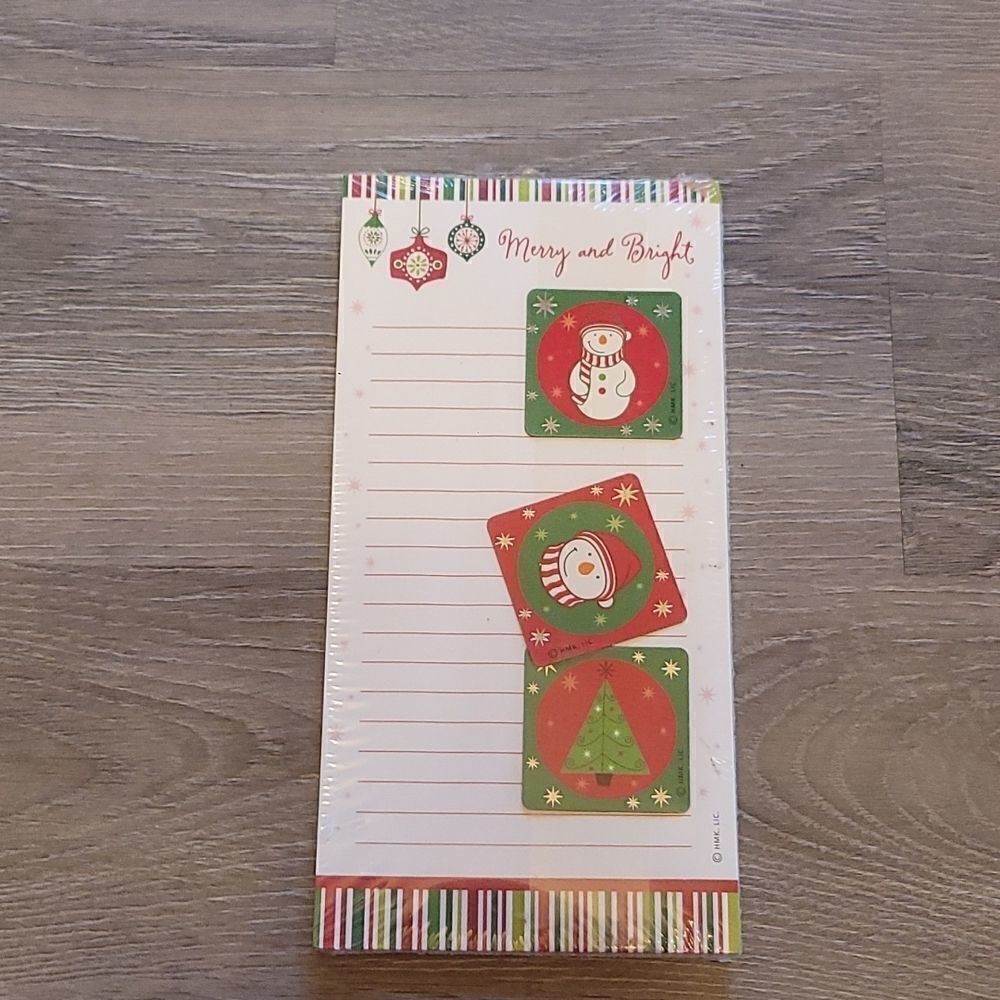 Magnetic Christmas Winter Holiday Note Pad